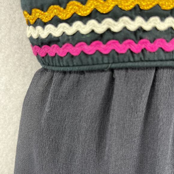 FRENCH CONNECTION Top Womens 2 Camisole Embroidered Ric Rac Trim Boho Black - Picture 10 of 16